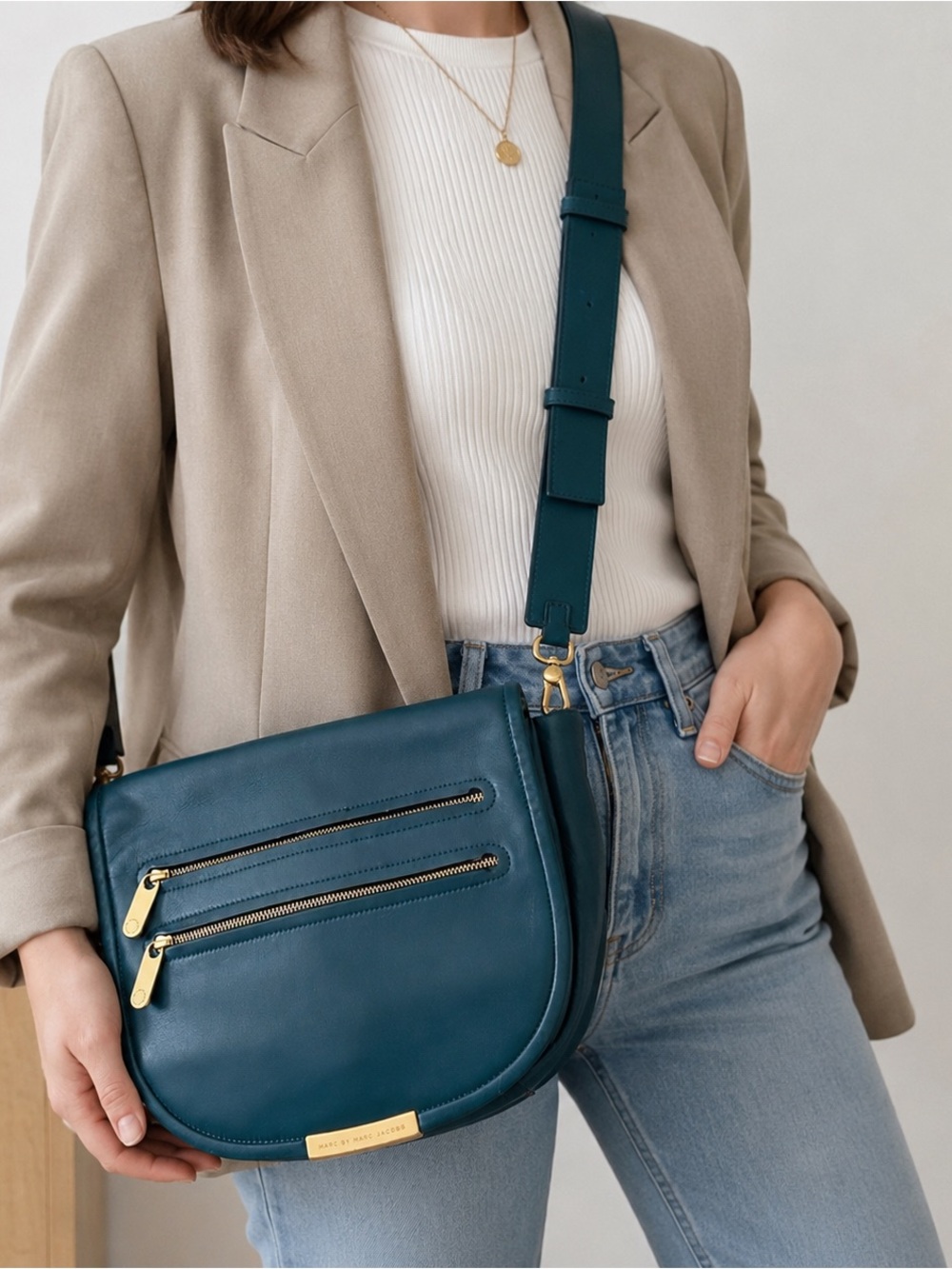 Marc by Marc Jacobs cross body sea blue bag